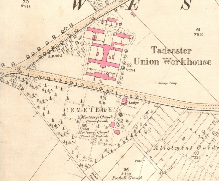 1893 Map Showing the Cemetery and the Workhouse
