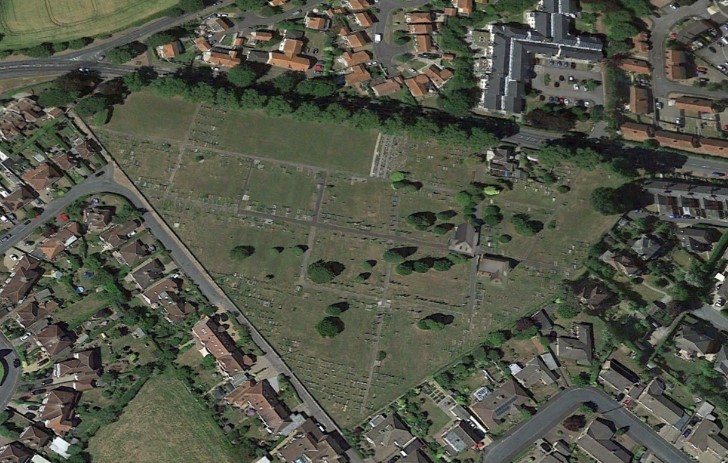 Tadcaster Cemetery Today Aerial View