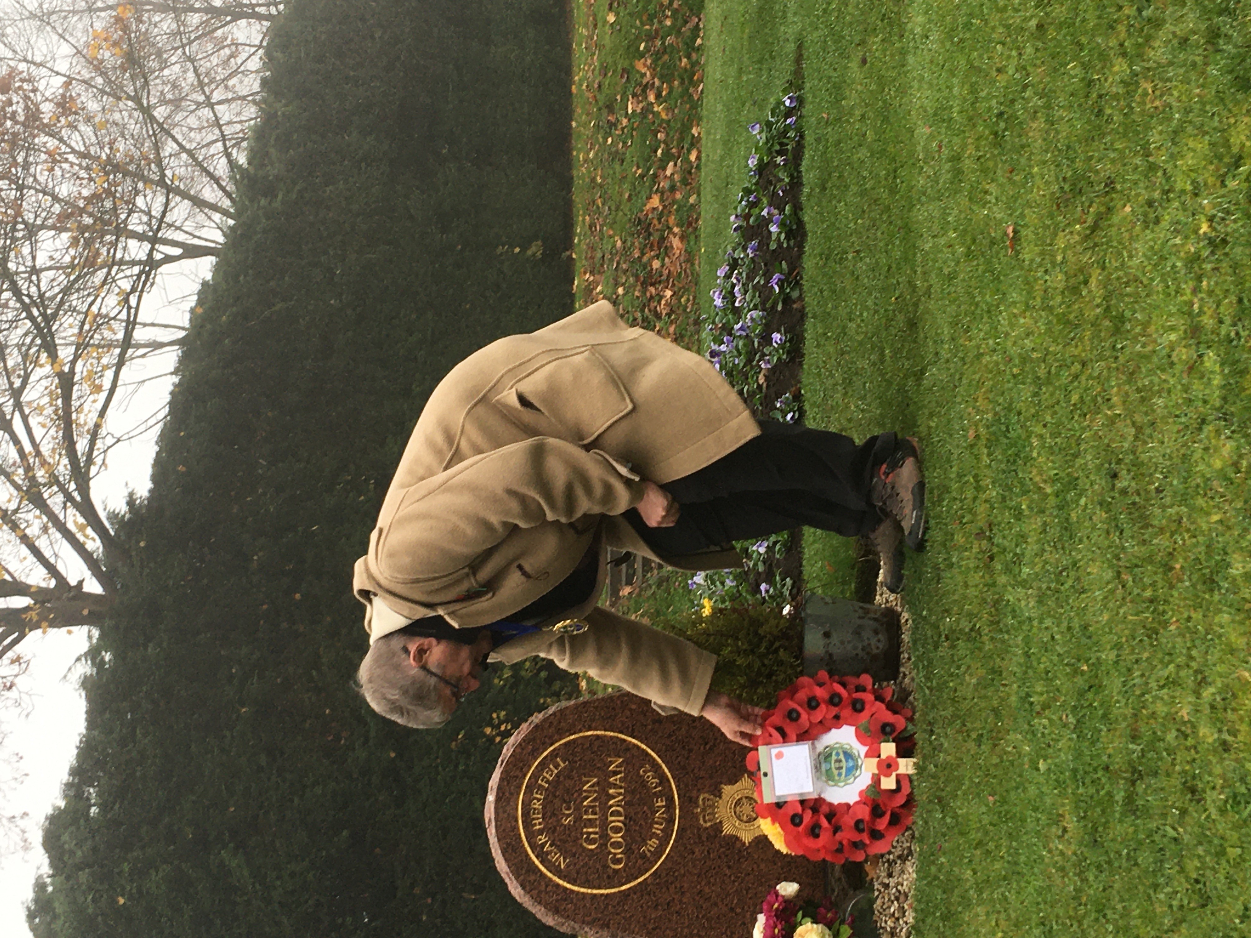 Mayor Laying Wreath at Grave Site